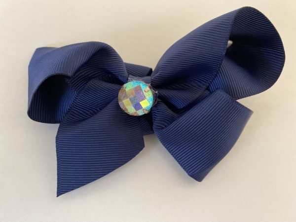 Product Image and Link for 3-Piece Pearlescent Big Jewel 4″ Assorted Color Bows