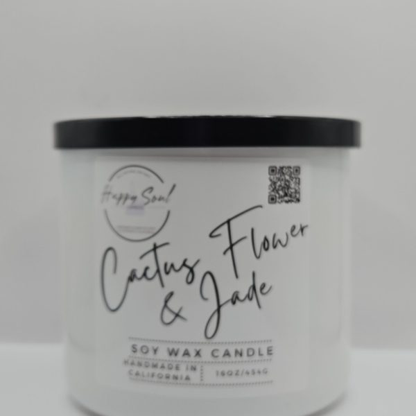 Product Image and Link for Cactus Flower and Jade 3-Wick Soy Candle (16oz)