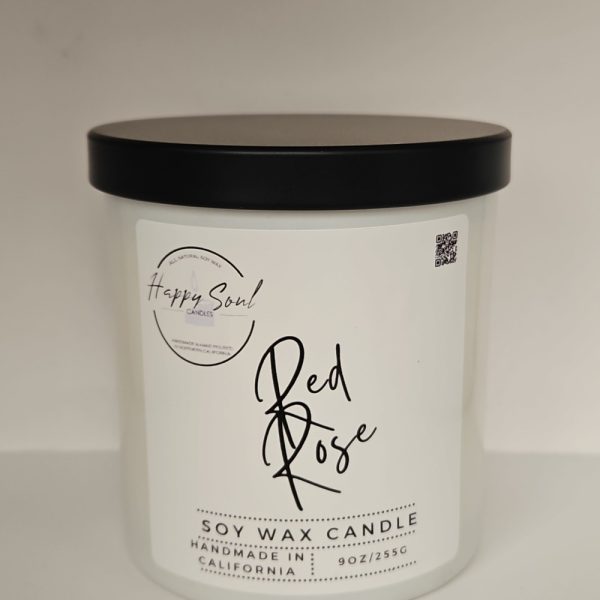 Product Image and Link for Red Rose 9 oz Soy Candle