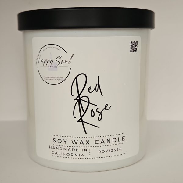 Product Image and Link for Red Rose 9 oz Soy Candle