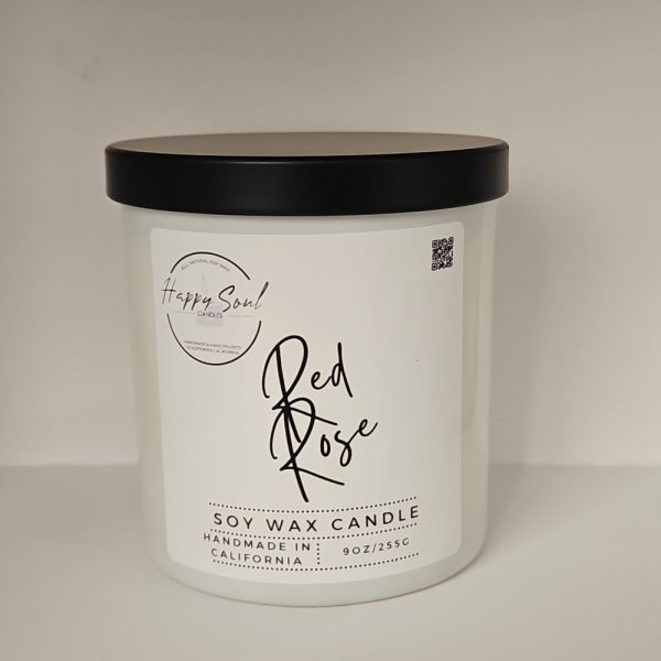 Product Image and Link for Red Rose 9 oz Soy Candle