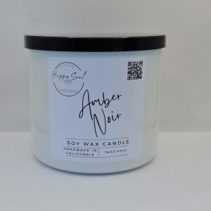 Product Image and Link for Amber Noir 3-Wick Soy Candle (16oz)