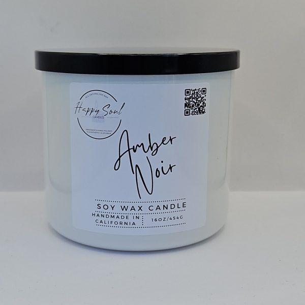 Product Image and Link for Amber Noir 3-Wick Soy Candle (16oz)