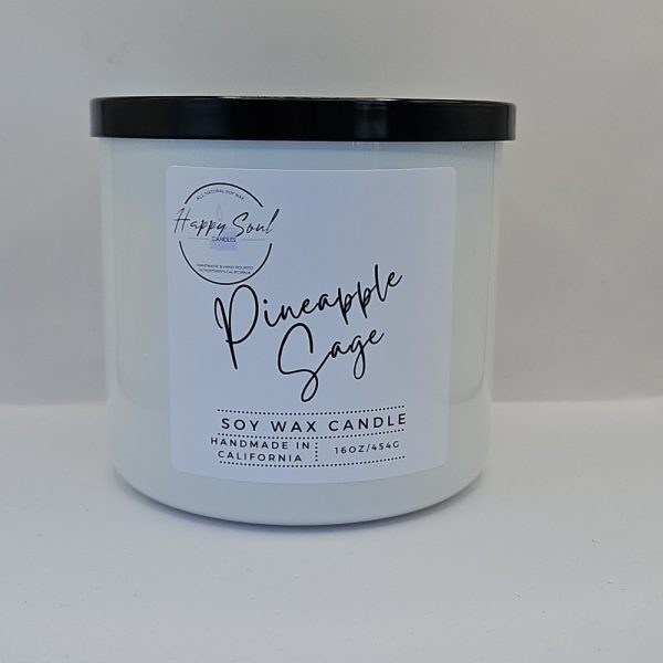 Product Image and Link for Pineapple Sage 3-Wick Soy Candle (16oz)