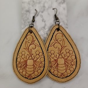Product Image and Link for Leather embroiderd earings