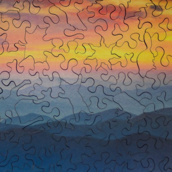 Product Image and Link for Blue Ridge Sunset – 200 Piece Wooden Jigsaw Puzzle
