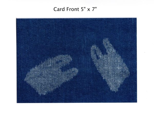 Product Image and Link for “Plastic Bag, Floating” Blank Card (Original Textile Art)