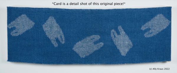 Product Image and Link for “Plastic Bag, Floating” Blank Card (Original Textile Art)