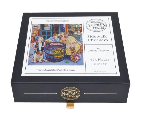 Product Image and Link for Sidewalk Checkers (474 Piece Wooden Jigsaw Puzzle)