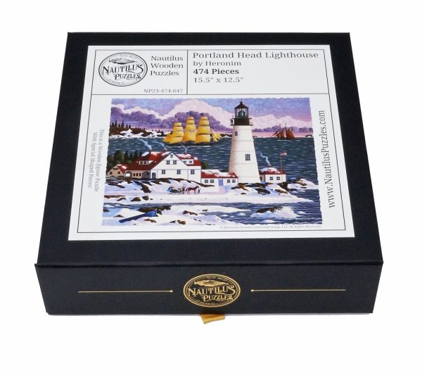 Product Image and Link for Portland Head Lighthouse (474 Piece Wooden Jigsaw Puzzle)