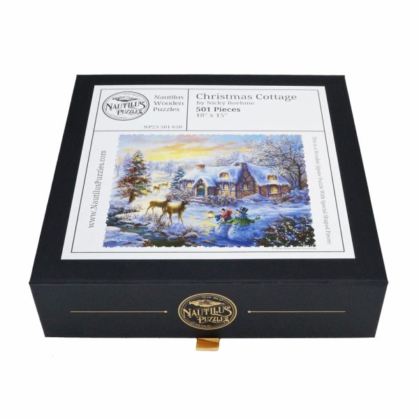 Product Image and Link for Christmas Cottage (501 Piece Christmas Wooden Jigsaw Puzzle)