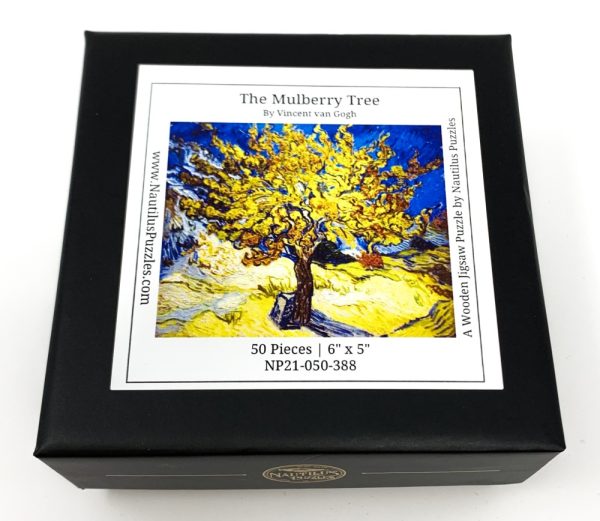 Product Image and Link for The Mulberry Tree By Vincent Van Gogh (50 Piece Mini Wooden Jigsaw Puzzle)