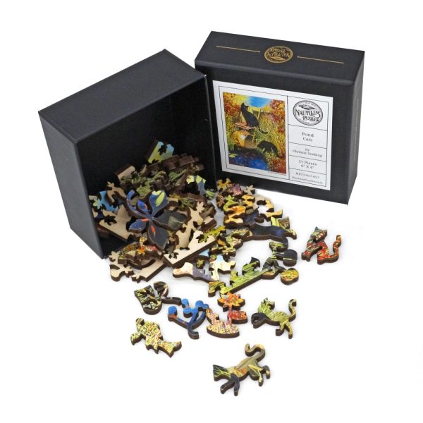 Product Image and Link for Pond Cats (57 Piece Mini Wooden Jigsaw Puzzle)