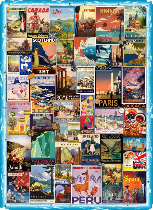 Product Image and Link for Vintage Travel Posters (502 Piece Wooden Jigsaw Puzzle)