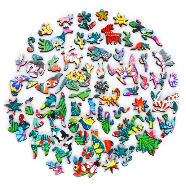 Product Image and Link for Mexican Folk Art (450 Piece Wooden Jigsaw Puzzle)