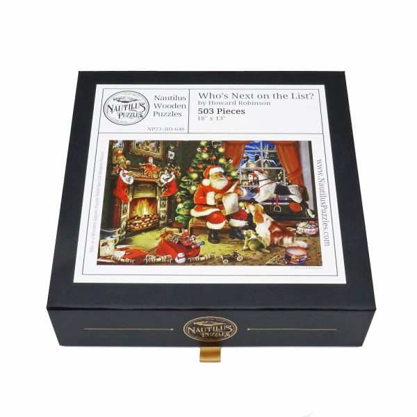 Product Image and Link for Who’s Next On The List (503 Pieces) Christmas Wooden Puzzle