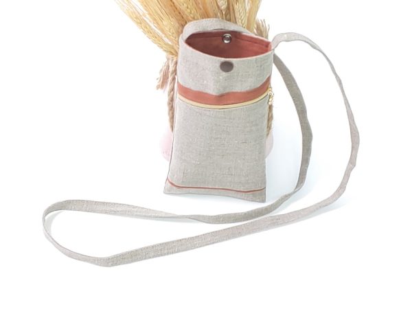 Product Image and Link for Natural Linen Shoulder Cell phone Bag