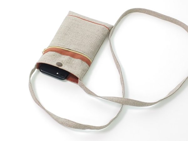 Product Image and Link for Natural Linen Shoulder Cell phone Bag