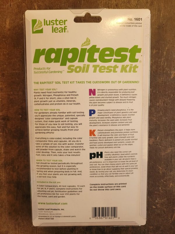 Product Image and Link for luster leaf rapitest soil test kit – 40 tests