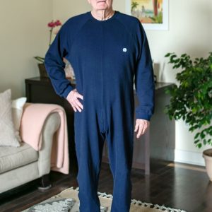 Product Image and Link for Premium Unisex Cotton Anti-Strip & Incontinence Jumpsuit – Clothing for Alzheimer’s & Dementia