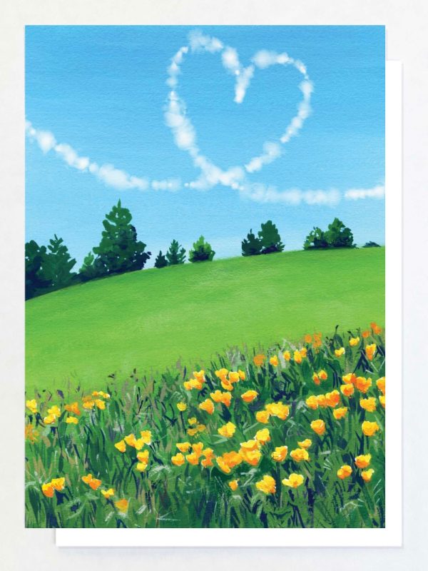 Product Image and Link for Sky Heart Greeting Card