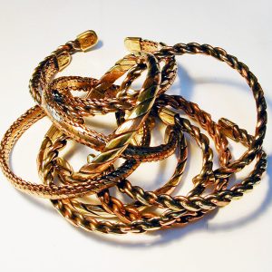 Product Image and Link for Tri-Metal Woven Copper Cuff Bracelets