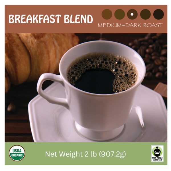 Product Image and Link for Breakfast Blend – 2 lbs. organic and fair trade certified coffee