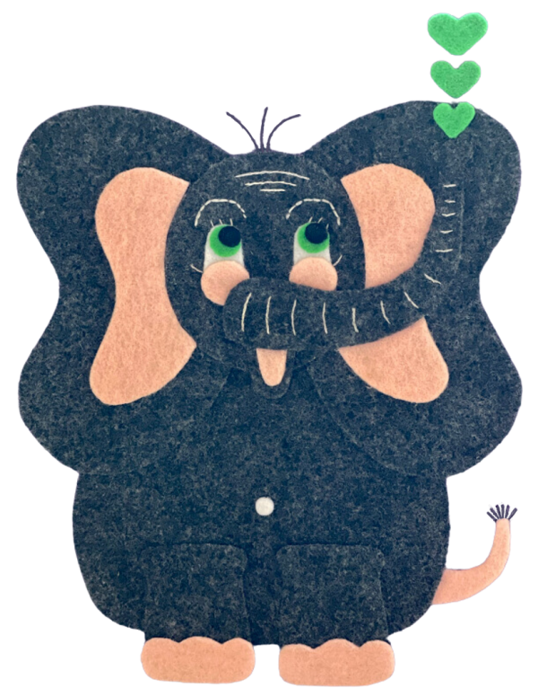 Product Image and Link for Elephant, PNG file, Animal Craft Pattern, Felt DIY craft