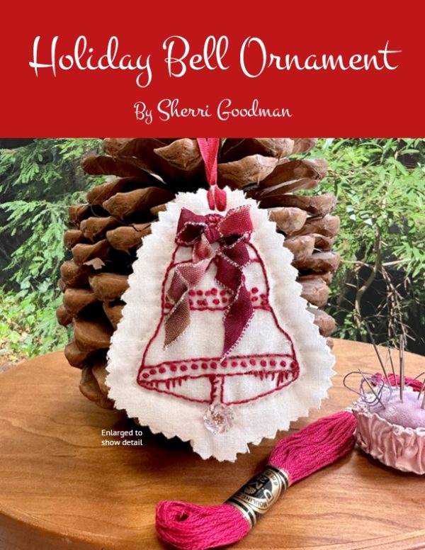 Product Image and Link for Holiday Bell DIY Embroidery Ornament