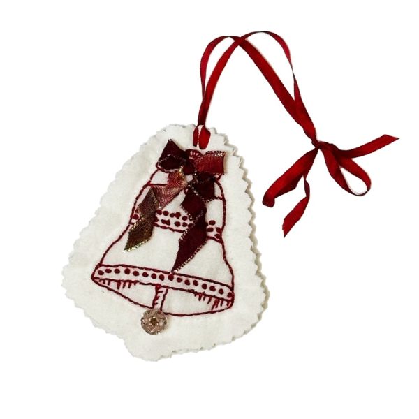 Product Image and Link for Holiday Bell DIY Embroidery Ornament