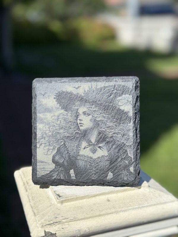 Product Image and Link for Witch Slate Coasters – Set of 4