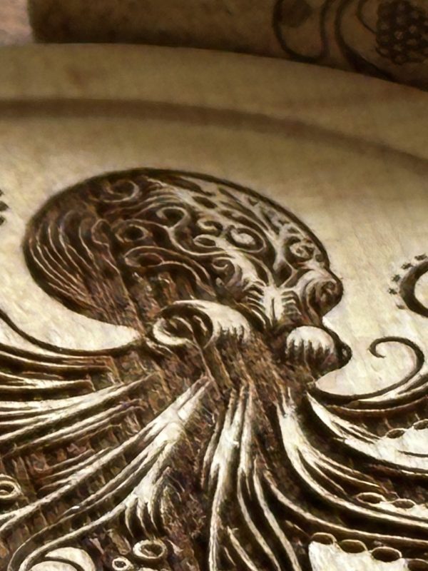 Product Image and Link for Coaster – Wood – Octopus Engraved