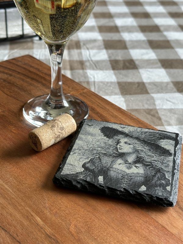 Product Image and Link for Witch Slate Coasters – Set of 4