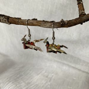 Product Image and Link for Dragon Book Page Earrings