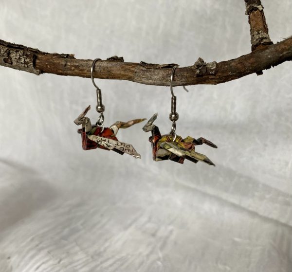 Product Image and Link for Dragon Book Page Earrings