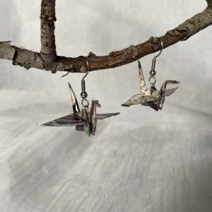 Product Image and Link for Paper Crane Earrings