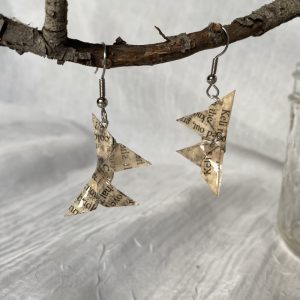 Product Image and Link for Book Page Butterfly Earrings