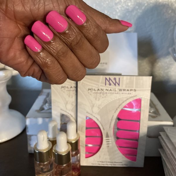 Product Image and Link for Milan Nail Wraps – Hot Pink