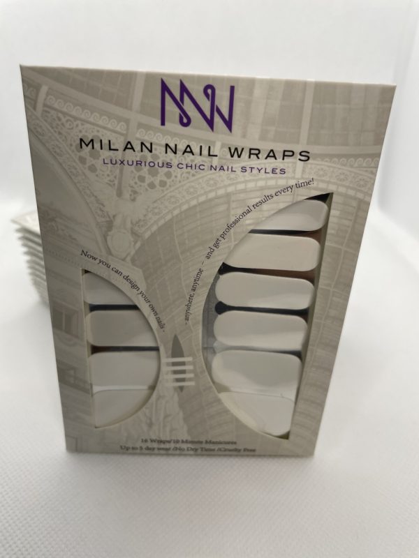 Product Image and Link for Milan Nail Wraps – White