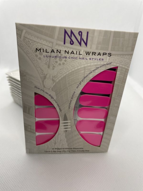 Product Image and Link for Milan Nail Wraps – Hot Pink