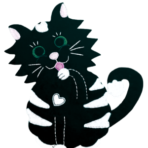 Product Image and Link for Kitten, Black and White, Tuxedo, PNG File, No Background Digital Download, DIY Pattern Craft