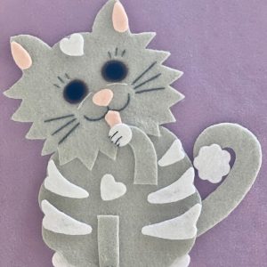 Product Image and Link for Kitten – Gray and White, Cat Felt Animal Pattern, Do-it-yourself Craft