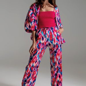 Product Image and Link for Abstract Print Wide Leg Pants