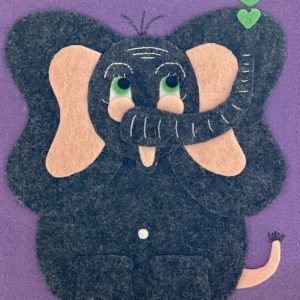 Product Image and Link for Elephant, Dark Gray, Animal Craft Pattern, Create a felt DIY craft