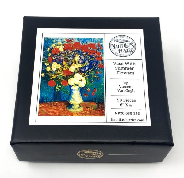 Product Image and Link for Vase With Summer Flowers (50 Piece Mini Wooden Jigsaw Puzzle)