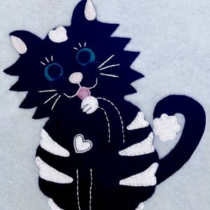 Product Image and Link for Kitten – Black and White, Tuxedo Cat, Felt Animal Pattern Craft