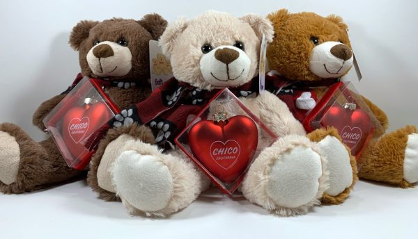 Product Image and Link for I Love Chico CA Gift Set – Small Teddy Bear and Red Heart Ornament