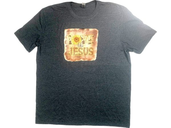 Product Image and Link for Love like Jesus Charcoal T-shirt