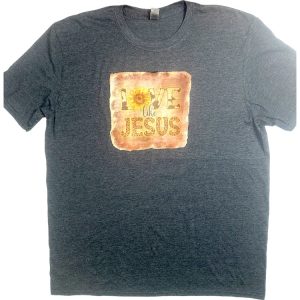 Product Image and Link for Love like Jesus Charcoal T-shirt