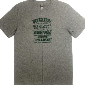 Product Image and Link for Attention Graphic T-shirt Heather Gray